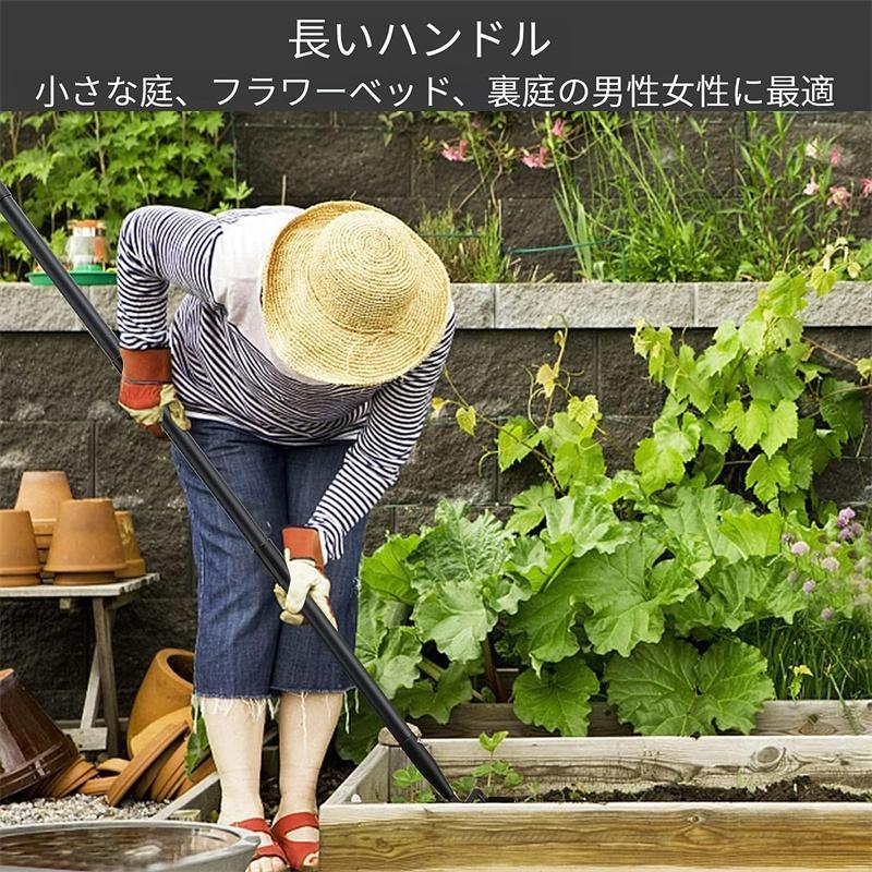 草取り道具 雑草取り器具 草むしり 便利グッズ 雑草抜き 草むしり 便利グッズ 2in1 土をほぐす 種まき 除草 葉集め 4ノット 柄付 園芸用品 草取りグッズ | ブランド登録なし | 04