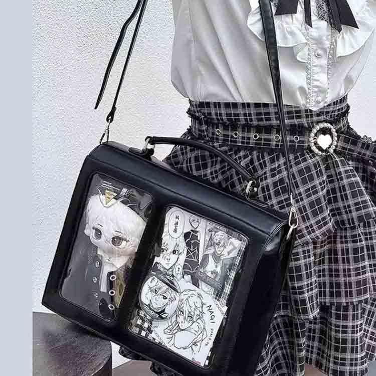 リュックサック 痛バッグ 隠せる 20cm ぬいポーチ ハンドバッグ リュック 2way ショルダー 大きめ おしゃれ ぬいぐるみポーチ クリア 痛バ | ブランド登録なし | 03