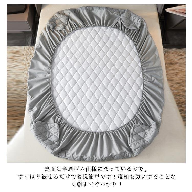 防水 マットレスカバー ベッドシーツ ボックスシーツ キルティング セミダブル ダブル ワイドダブル クイーン キング 120×200 150×200 | ブランド登録なし | 14