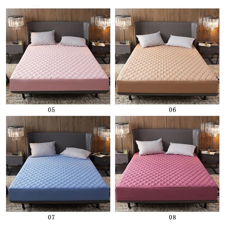 防水 マットレスカバー ベッドシーツ ボックスシーツ キルティング セミダブル ダブル ワイドダブル クイーン キング 120×200 150×200 | ブランド登録なし | 07