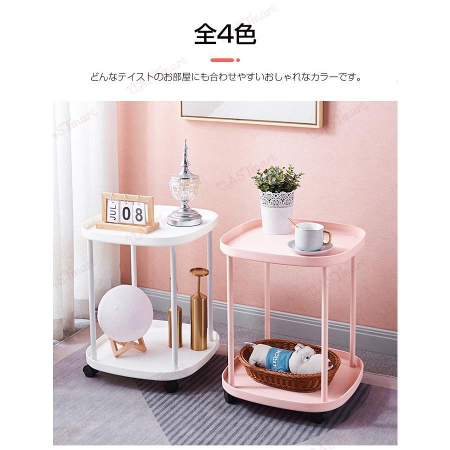 サイドワゴン キャスター付き サイドテーブル おしゃれ 2段 ミニテーブル ナイトテーブル ベッド ソファ ワゴン 部屋 おもちゃ 本 小物 収納 | ブランド登録なし | 05