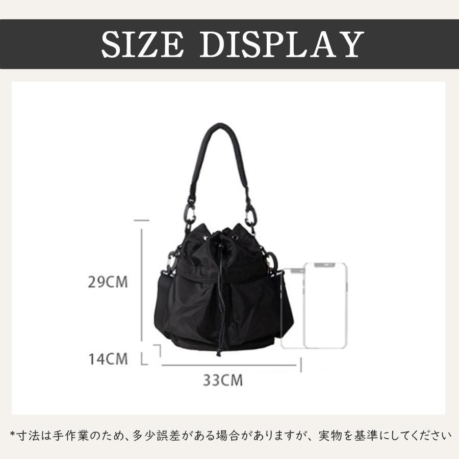 ショルダーバッグ レディース 巾着バッグ 3way 肩掛け 斜め掛け 手提げ 大容量 多収納 ハンドバッグ 大きめ A4 軽量 通勤 通学 おしゃれ | ブランド登録なし | 12