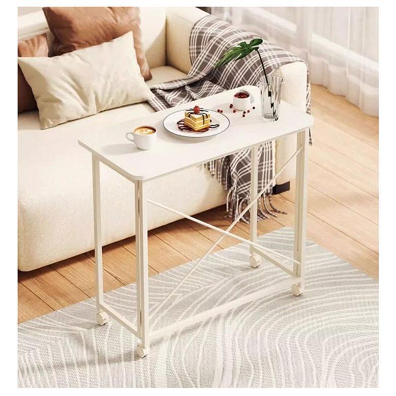 折りたたみデスク キャスター付き テーブル パソコンデスク PCデスク 机 おしゃれ 木製 デスク 折りたたみ 省スペース サイドテーブル テレワークデスク | ブランド登録なし | 17