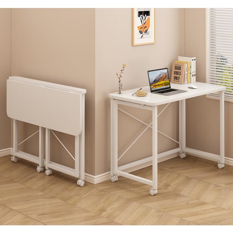 折りたたみデスク キャスター付き テーブル パソコンデスク PCデスク 机 おしゃれ 木製 デスク 折りたたみ 省スペース サイドテーブル テレワークデスク | ブランド登録なし | 02