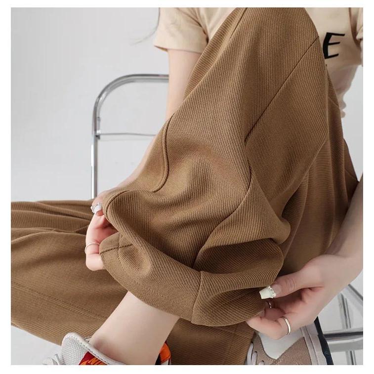 カーブパンツ スウェットパンツ センターシーム ウエストゴム ワイド スウェット ワイドパンツ ゆったり レディース ジャージ 下半身 脚長効果 体型 | ブランド登録なし | 16