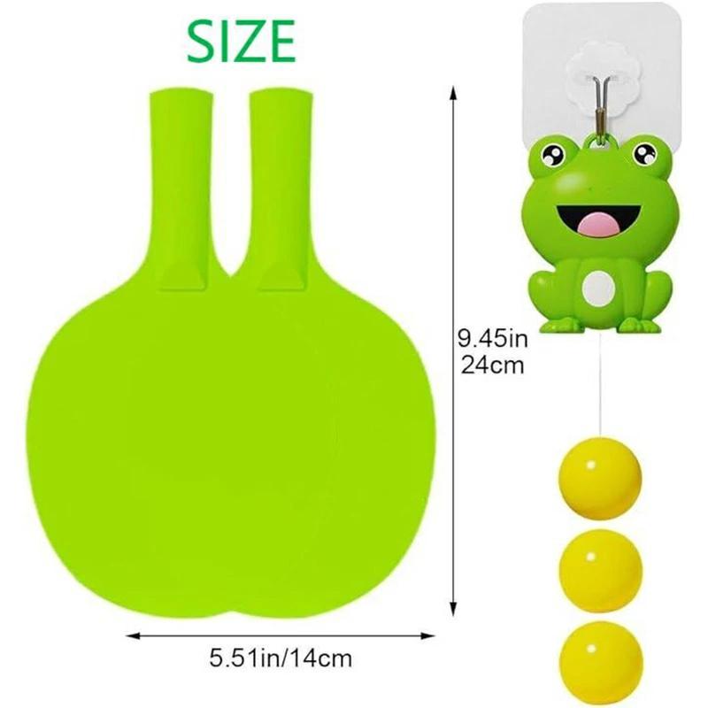 卓球トレーニングマシン 卓球練習セット 卓球トレーナー カエル 吊り下げ ボール付き 玩具 卓球練習機 室内 卓球 調節可能 屋内屋外 子供大人 家族 親子おもちゃ | ブランド登録なし | 08