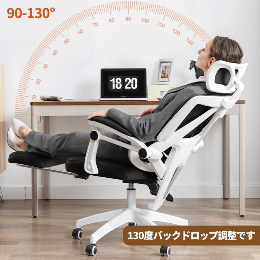 オフィスチェア デスクチェア 高通気性 人間工学 疲れない 昇降機能 在宅勤務 事務椅子 リクライニング 360度回転 メッシュ パソコンチェア_11