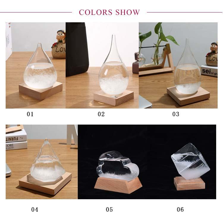晴雨予報グラス インテリア雑貨 ストームグラス 結晶 おしゃれ ストームクラウド 雲 気象計 お祝い ガラス 置物 オブジェ 気温 ストームグラス 北 | ブランド登録なし | 06