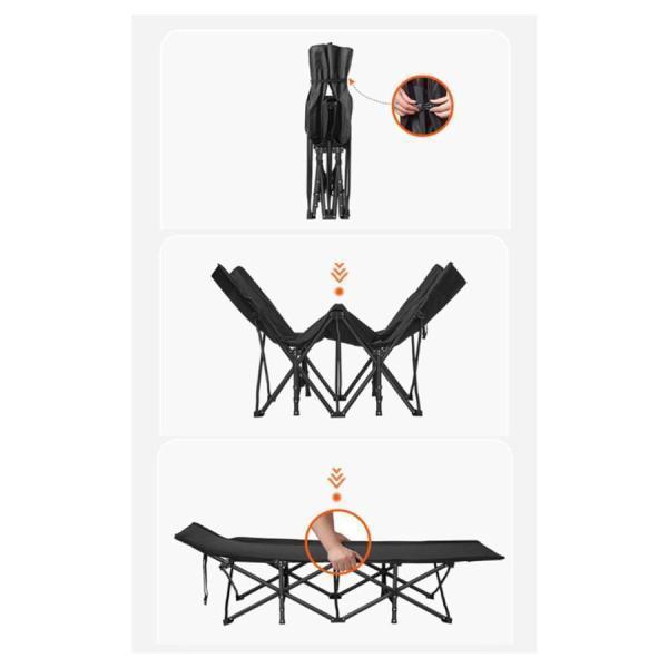 アウトドアコット ワンタッチ式 176*66*47cm 折りたたみ ベッド