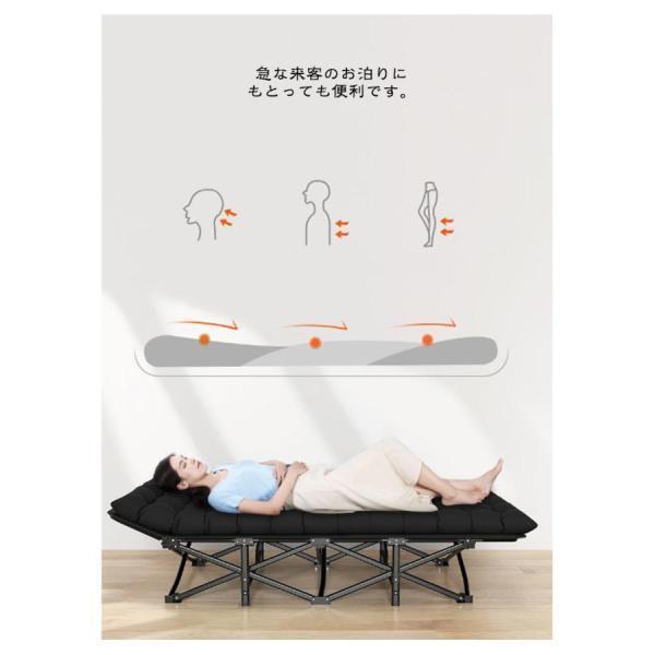 アウトドアコット ワンタッチ式 176*66*47cm 折りたたみ ベッド