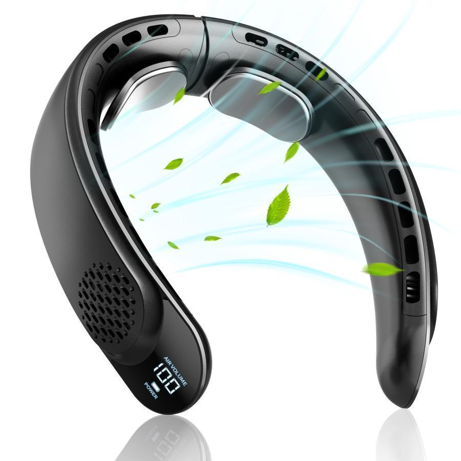 首掛け扇風機 ネッククーラー 2025新版 新色追加 クーラーネック 扇風機 羽なし 小型 軽量 4000mAh大容量 首かけ 羽なし 2つ冷却プレート付 静音 携帯 正規品 | ブランド登録なし | 02