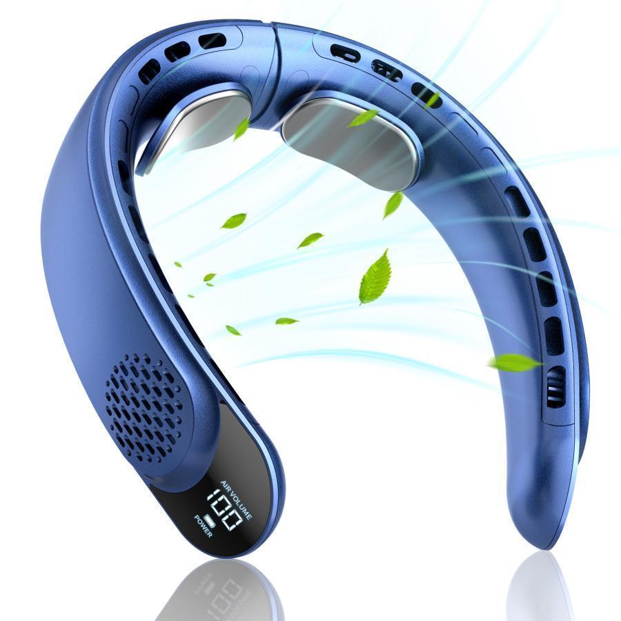 首掛け扇風機 ネッククーラー 2025新版 新色追加 クーラーネック 扇風機 羽なし 小型 軽量 4000mAh大容量 首かけ 羽なし 2つ冷却プレート付 静音 携帯 正規品 | ブランド登録なし | 03