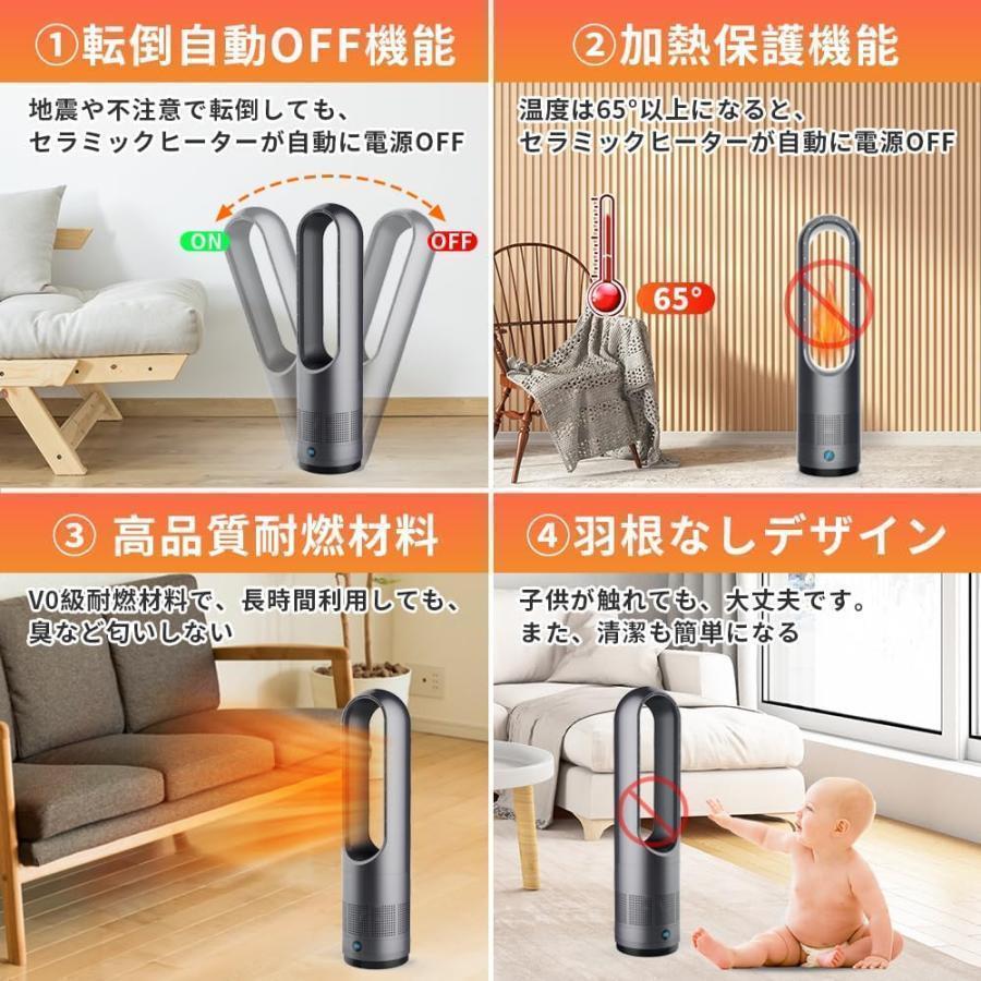 セラミックヒーター ヒーター 冷暖タイプ 扇風機 タワーファン 大型 8