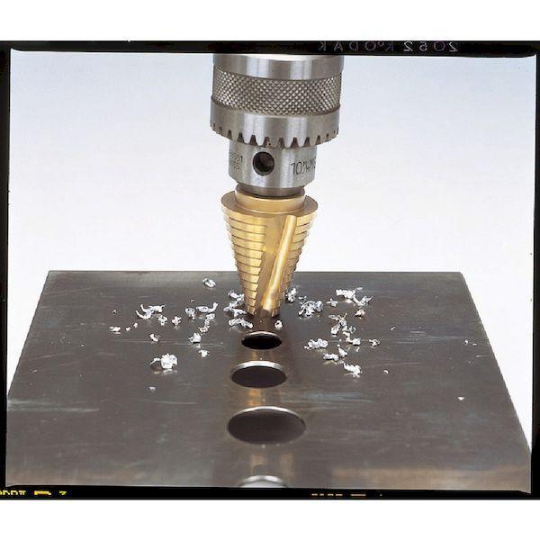 あすつく対応 「直送」 トラスコ TRUSCO NMS-13G 六角軸ステップドリル ２枚刃チタンコーティング ５〜１３ｍｍ NMS13G 138-4457 |  | 04