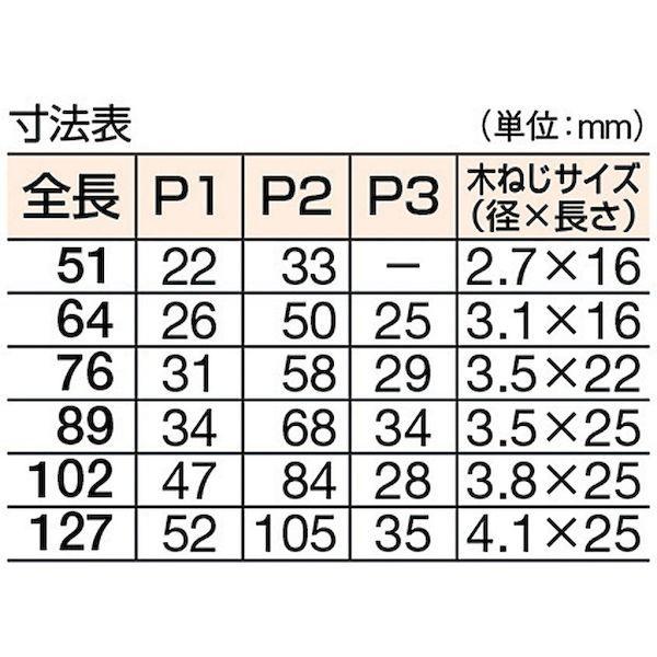 あすつく対応 「直送」 トラスコ TRUSCO ST-888NR-51HL ステンレス製厚口蝶番 ナイロンリング入 全長５１ｍｍ ４個入 ST888NR51HL 233-5506 |  | 02