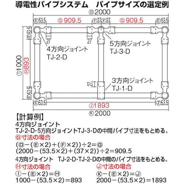 【個数：1個】ＴＲＵＳＣＯ TP-3000-D 直送 代引不可 導電性パイプ直径28X3000 TP3000D |  | 01