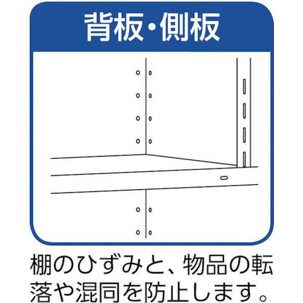 ＴＲＵＳＣＯ 55X-25 直送 代引不可 スチールラック 軽量棚背板・側板付 W1500XD450X1500 5段 ネオグレー 55X25_2