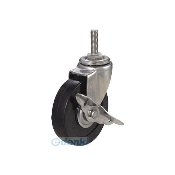 ユーエイキャスター ［SUS-ET-100RHS-M16-40］ ねじ込みキャスターステンレス製Ｓ付自在車 １００径ハードゴム車 SUSET100RHSM1640 | 