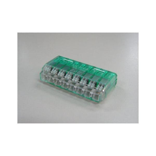 ニチフ QLX 8 クイックロック 差込形電線コネクタ QLX8（20個入） 緑透明 極数8 ニチフ端子工業 差込型コネクタ | 