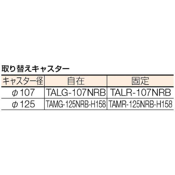 【個数：1個】 トラスコ中山（ＴＲＵＳＣＯ） MKP158AC ＭＫＰ樹脂製台車 固定式 ７１６Ｘ４３６ エアキャスター付 361-6053 |  | 02