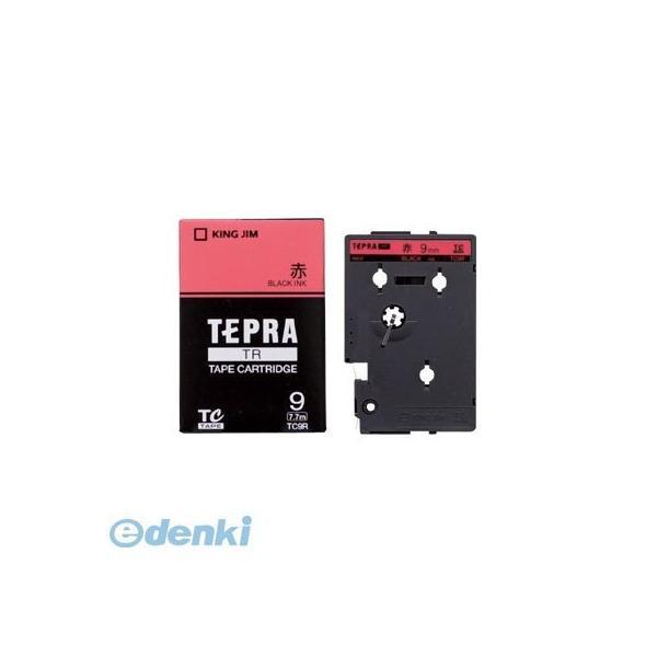 キングジム KING JIM TC9R テープカートリッジ・カラーラベル 9mm 黒文字 パステル 赤に黒文字 テプラTRテープ | 