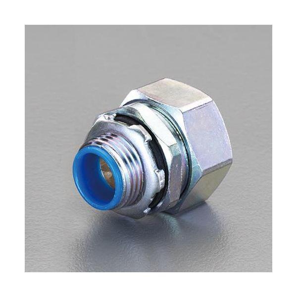 エスコ EA947SE-4 １／２ｘＣＴＧ１６ ボックス接続用ストレートコネクター 厚鋼用 EA947SE4【キャンセル不可】 | 