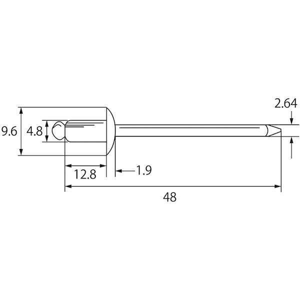 あすつく対応 「直送」 ロブテックス LOBSTER NSA 6-5EB ブラインドリベットエコＢＯＸ アルミ／スティール ６−５ １５０本入 NSA65EB スティール ブラインド |  | 01