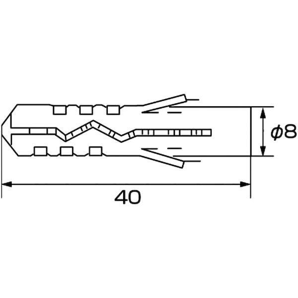 あすつく対応 「直送」 ロブテックス LOBSTER MP 840M モンゴナイロンプラグ ４０本入 ８Ｘ４０ ハンディパック MP840M エビ ハンディパック |  | 03