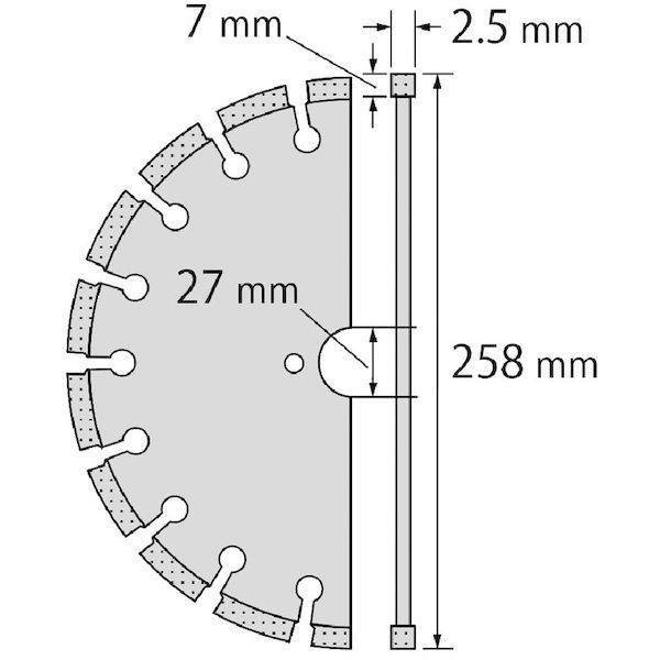 あすつく対応 「直送」 ロブテックス LOBSTER AX 1027 ダイヤモンドカッターアスファルト用 １０インチ ２７パイ AX1027 10インチ ダイヤモンドカッターアスファ | LOBSTER | 01