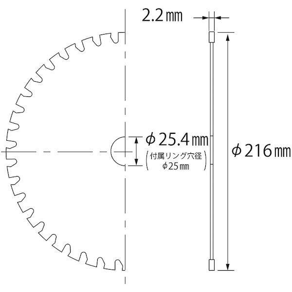 あすつく対応 「直送」 ロブテックス LOBSTER FAS 216 ゼットフラッシャー アルミ用 ２１６ｍｍ FAS216 エビ tr-372135 | LOBSTER | 01