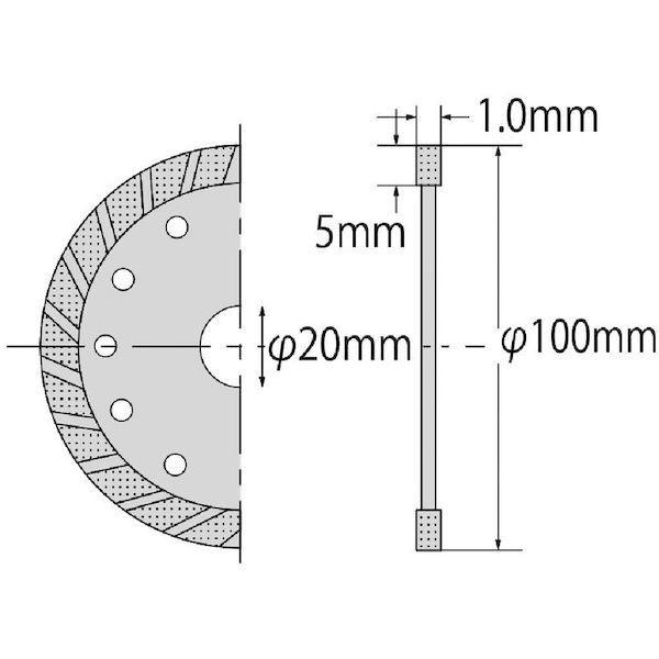 あすつく対応 「直送」 ロブテックス（LOBSTER） TWX10510 ダイヤモンドカッター タイルくん 乾式 ウェーブタイプ １００ｍｍ エビ ダイヤモンドホイール |  | 01