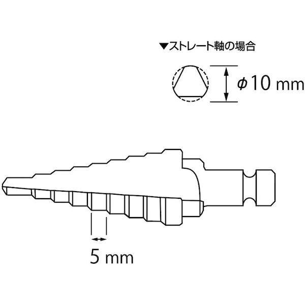 あすつく対応 「直送」 ロブテックス（LOBSTER） ［LB 412BG］ ステージドリル Ｔｉｎコーティング ９段 軸径１０ｍｍ ４−１２ LB412BG 9段 エビ コーティング |  | 01
