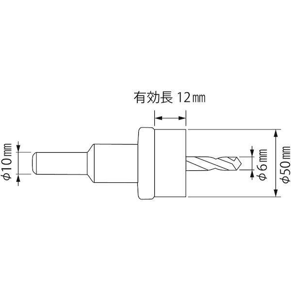 あすつく対応 「直送」 ロブテックス（LOBSTER） ［HO 50S］ 超硬ホルソー 薄板用 刃径５０ｍｍ HO50S エビ HO-50S |  | 01