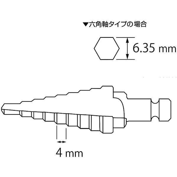 あすつく対応 「直送」 ロブテックス LOBSTER LBH 622G ステージドリル コーティング ９段 六角軸 ６−２２ LBH622G 六角軸 9段 コーティング エビ 6-22 |  | 03