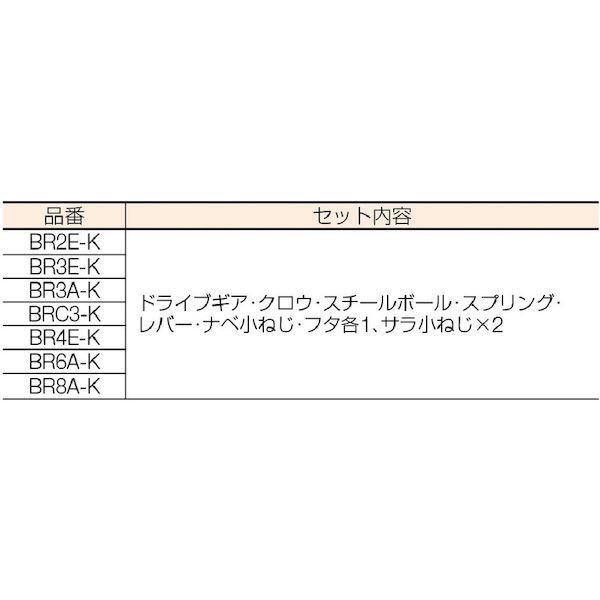 あすつく対応 「直送」 KTC 京都機械工具 BR8A-K ラチェットハンドル用パーツ ２５．４ｓｑ．ラチェットヘッドリペアキット |  | 03