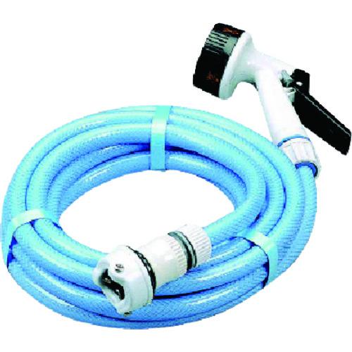 あすつく対応 「直送」 アイリスオーヤマ ＩＲＩＳ ［5MAJ12］ １３６１３０ 耐圧糸入りカットホーススリム５ｍ ライトブルー 440-2481 | 