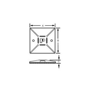 あすつく対応 「直送」 パンドウィットコーポレーション ABM100S6C マウントベース Ｍ３ねじ止め 白 １００個入 403-6450 | ブランド登録なし | 02
