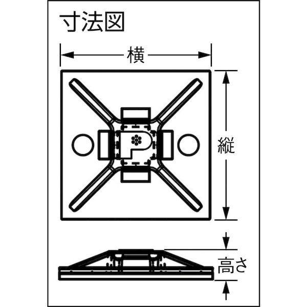 あすつく対応 「直送」 パンドウィットコーポレーション ABM100S6D69 マウントベース Ｍ３ねじ止め 難燃性白 ５００個入 | ブランド登録なし | 05