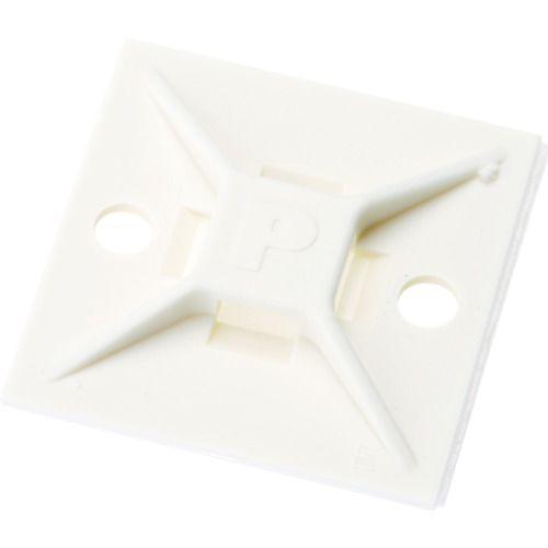 あすつく対応 「直送」 パンドウィットコーポレーション ABM112AD マウントベース ゴム系粘着テープ付き 白 ５００個入 | ブランド登録なし