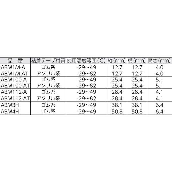 あすつく対応 「直送」 パンドウィットコーポレーション ABM112AD マウントベース ゴム系粘着テープ付き 白 ５００個入 | ブランド登録なし | 01