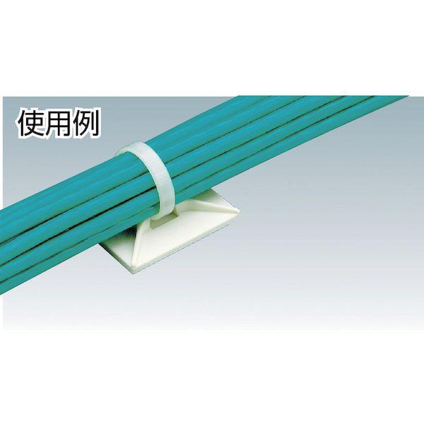 あすつく対応 「直送」 パンドウィットコーポレーション ABM112AD マウントベース ゴム系粘着テープ付き 白 ５００個入 | ブランド登録なし | 03