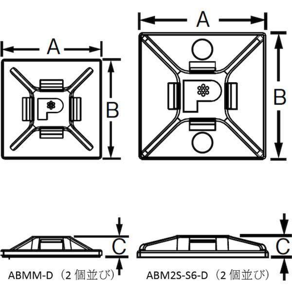 パンドウィットコーポレーション ABM2SS6D マウントベース Ｍ３ねじ止め 白 ５００個入 |  | 02