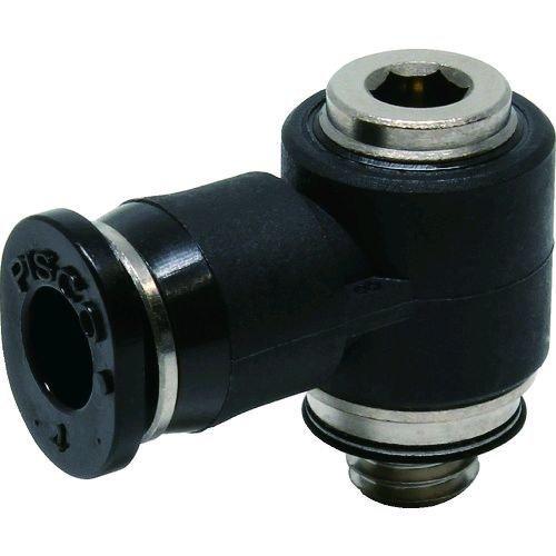 あすつく対応 「直送」 日本ピスコ POL4M5M チューブフィッティングミニタイプ 六角穴付ユニバーサルエルボ チューブ４ 接続口径Ｍ５×０．８ 4 | 