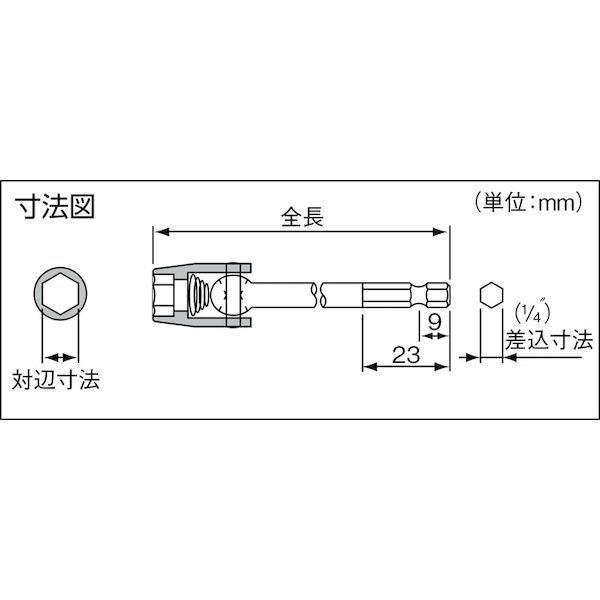 あすつく対応 「直送」 長堀工業 ナック 3BU1210 ユニバーサルドライバーソケット 差込6．35x対辺12mmx100L 375-7986 |  | 01