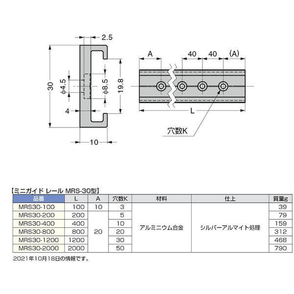 あすつく対応 「直送」 スガツネ工業 ＬＡＭＰ MRS30400 １９０１１２８６２ ＭＲＳ３０−４００ミニガイドレール 377-0371 |  | 01