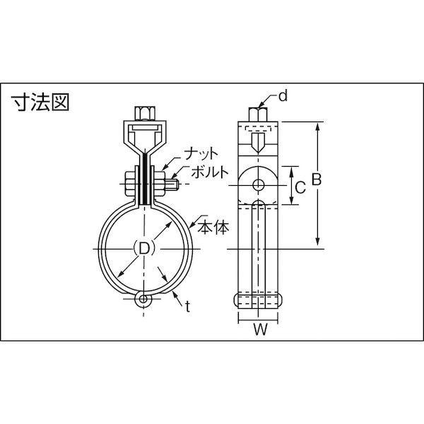 あすつく対応 「直送」 アカギ A101990017 吊バンド“ステン吊タン付” Ｗ３／８−１５Ａ 442-0233 |  | 01