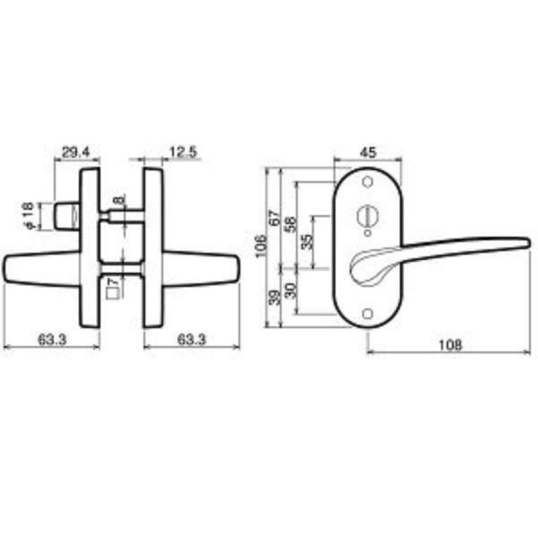 川口技研  JL-20-4K-TN Ｊレバー　小判座　表示錠　塗装ニッケル　バックセット　５０mm JL204KTN |  | 01
