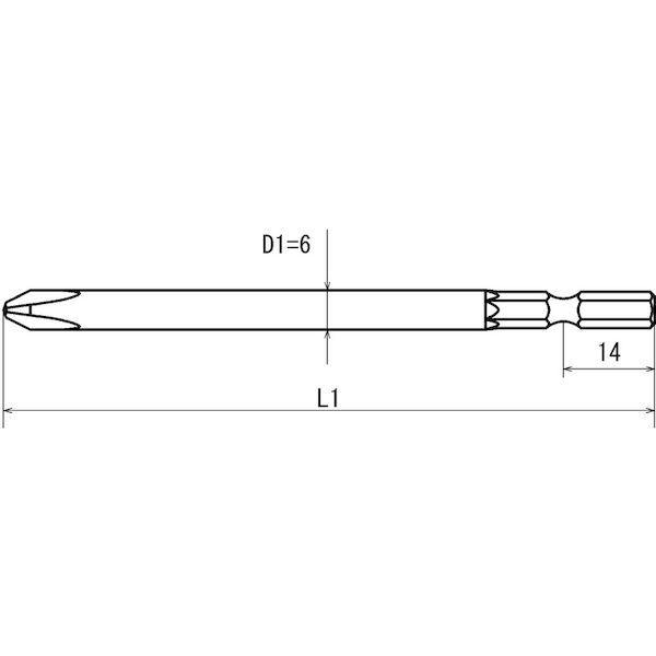 あすつく対応 「直送」 近江精機 近江 V142200 六角５ 溝１４差込 ＋２ 全長２００ 406-1446 |  | 01
