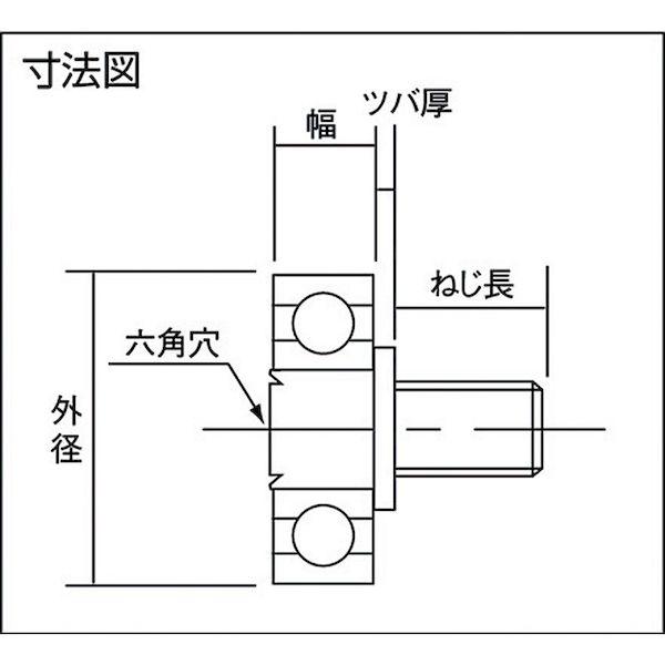 あすつく対応 「直送」 イースタン精工 イースタン 13SUS6B1.5 ステンレス製 六角溝ネジ付ベアリング 385-5210 | イースタン精工 | 02
