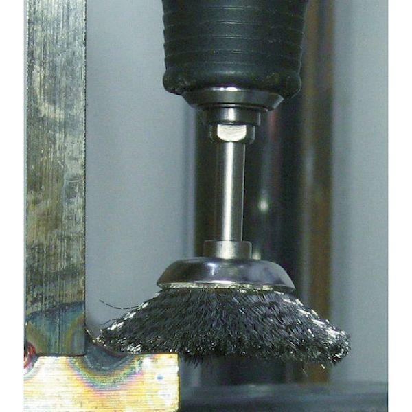 あすつく対応 「直送」 トラスコ中山（ＴＲＵＳＣＯ） ＴＲＵＳＣＯ 153B4 ベベル型ブラシ Φ15 ステン 400-9886 |  | 01